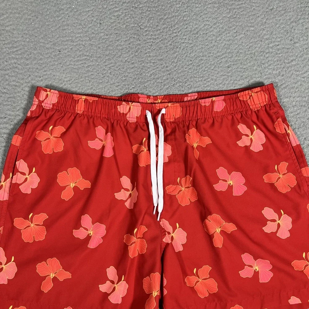 Bear Bottom Shorts Mens XXL Red Floral 5.5